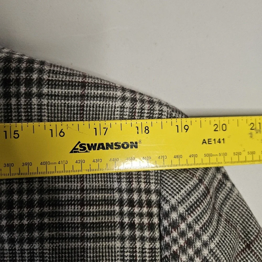 Faconnable Mens Blazer 42R Wool Cashmere Plaid Sport‎ Coat Suit Jacket